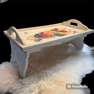 SALE!! Vintage Rustic folding lap tray.